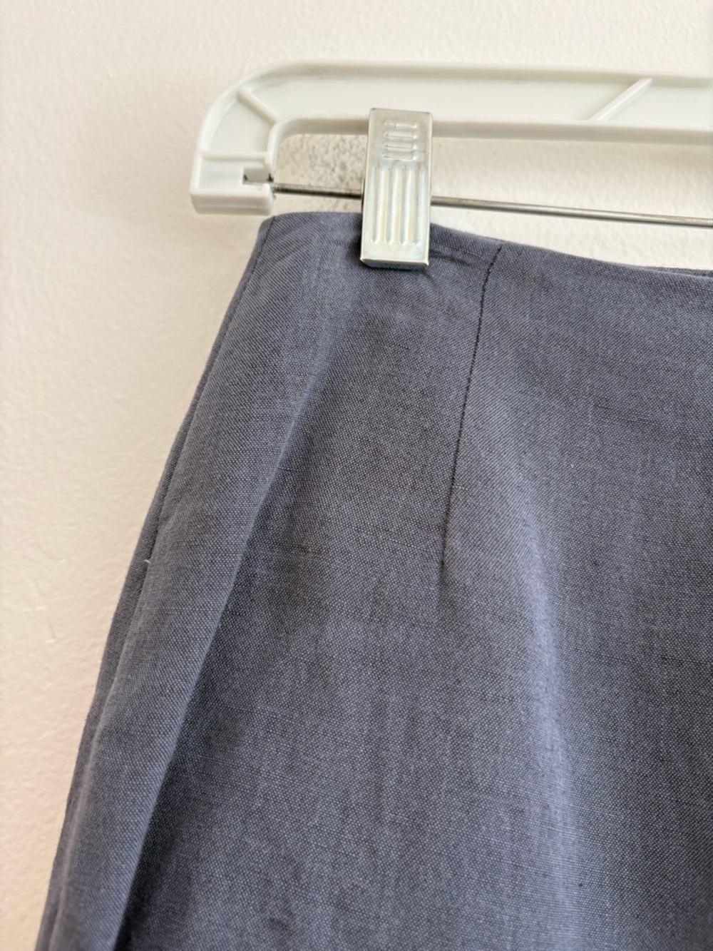 Vintage Ports International Linen Blend Pencil Midi Skirt Blue Lagenlook Office - Picture 3 of 9
